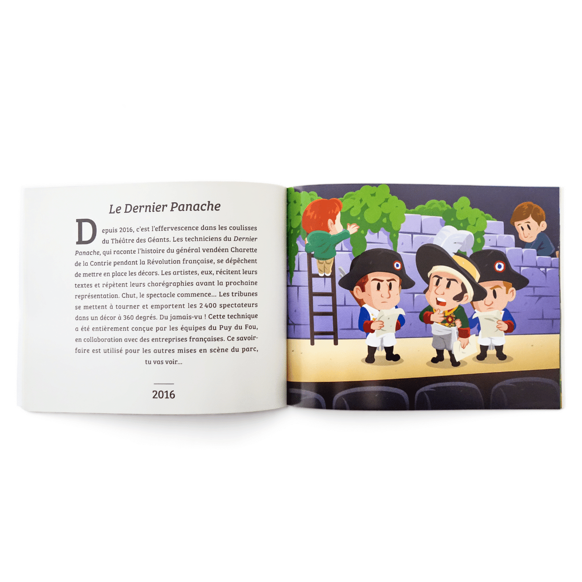 Livre Quelle Histoire - Le Puy du Fou - Une aventure hors du commun - ouvert