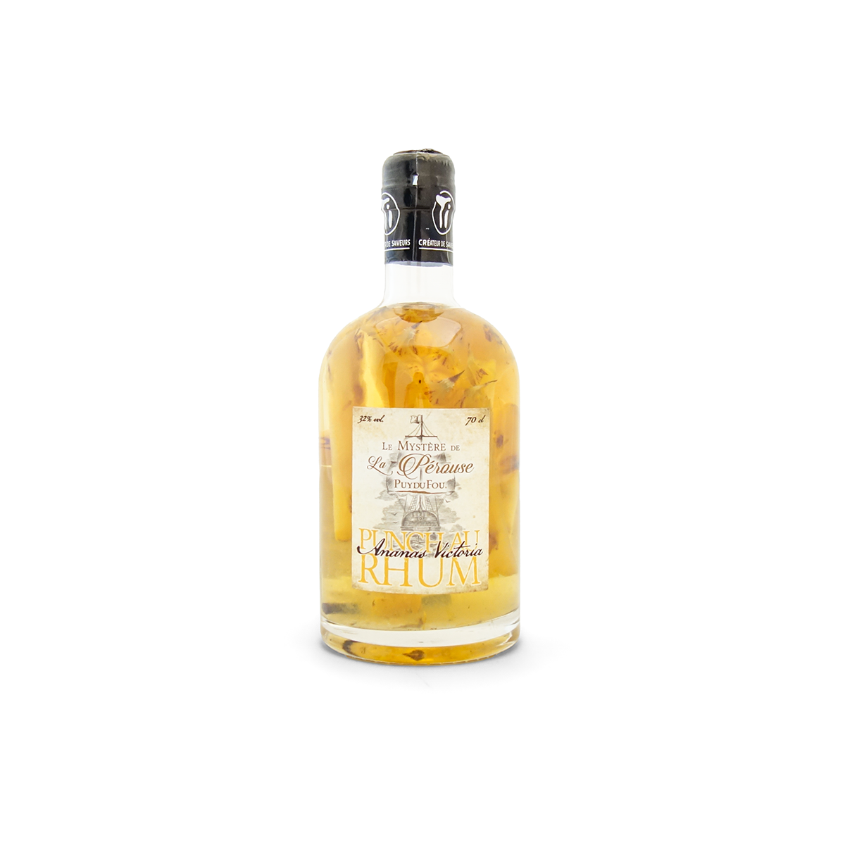 Bouteille 70cl punch au rhum Ananas Victoria Le Mystère de La Pérouse Puy du Fou, 32% vol