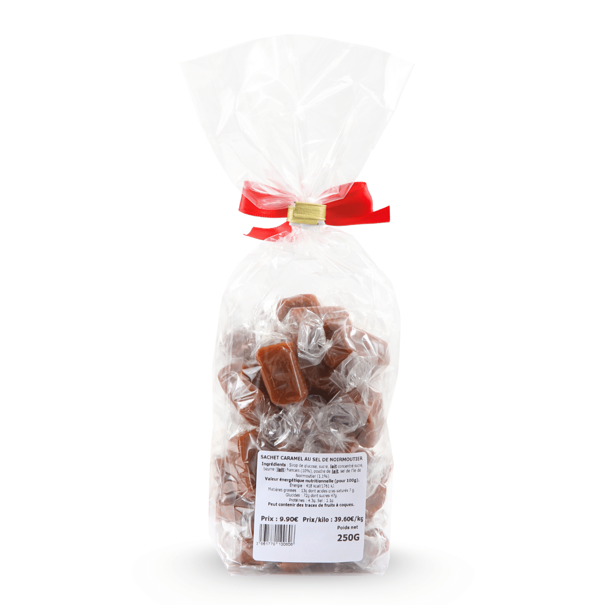 Sachet de caramels tendres au beurre salé - de dos