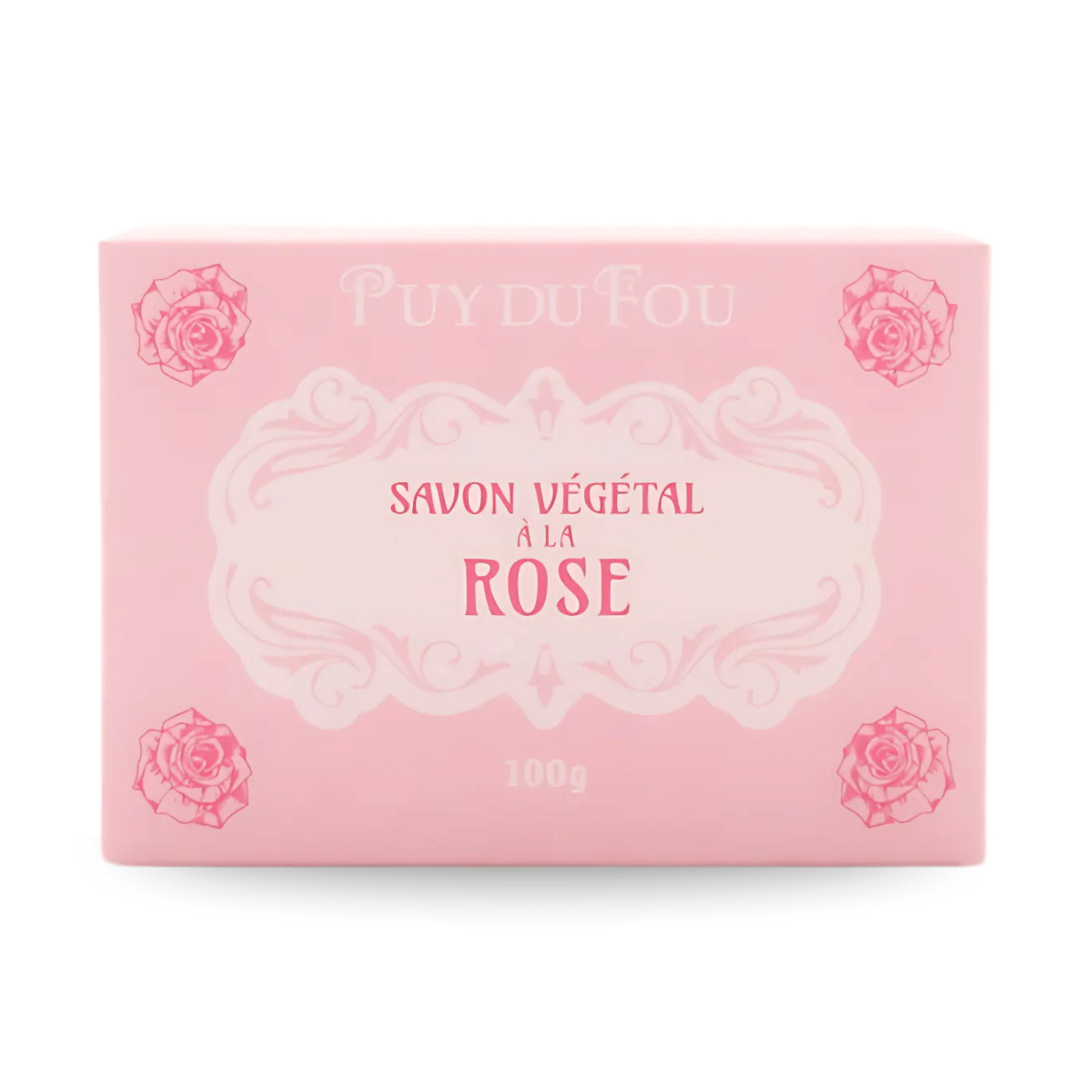 Savon végétal à la rose - boîte de face