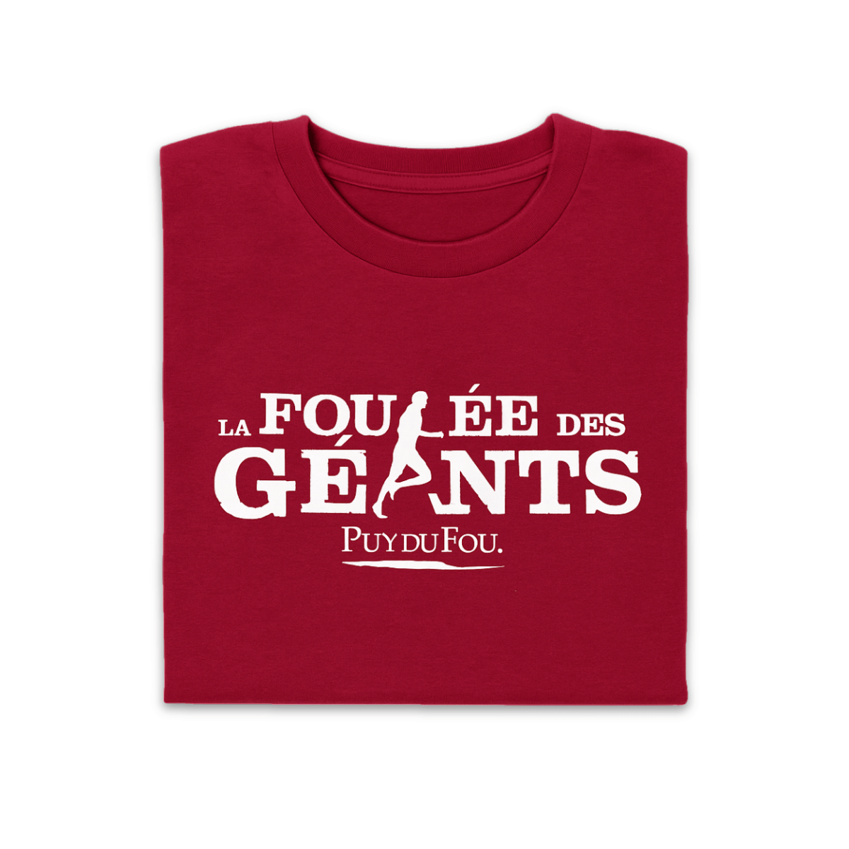 T-shirt rouge Foulée des Géants - plié