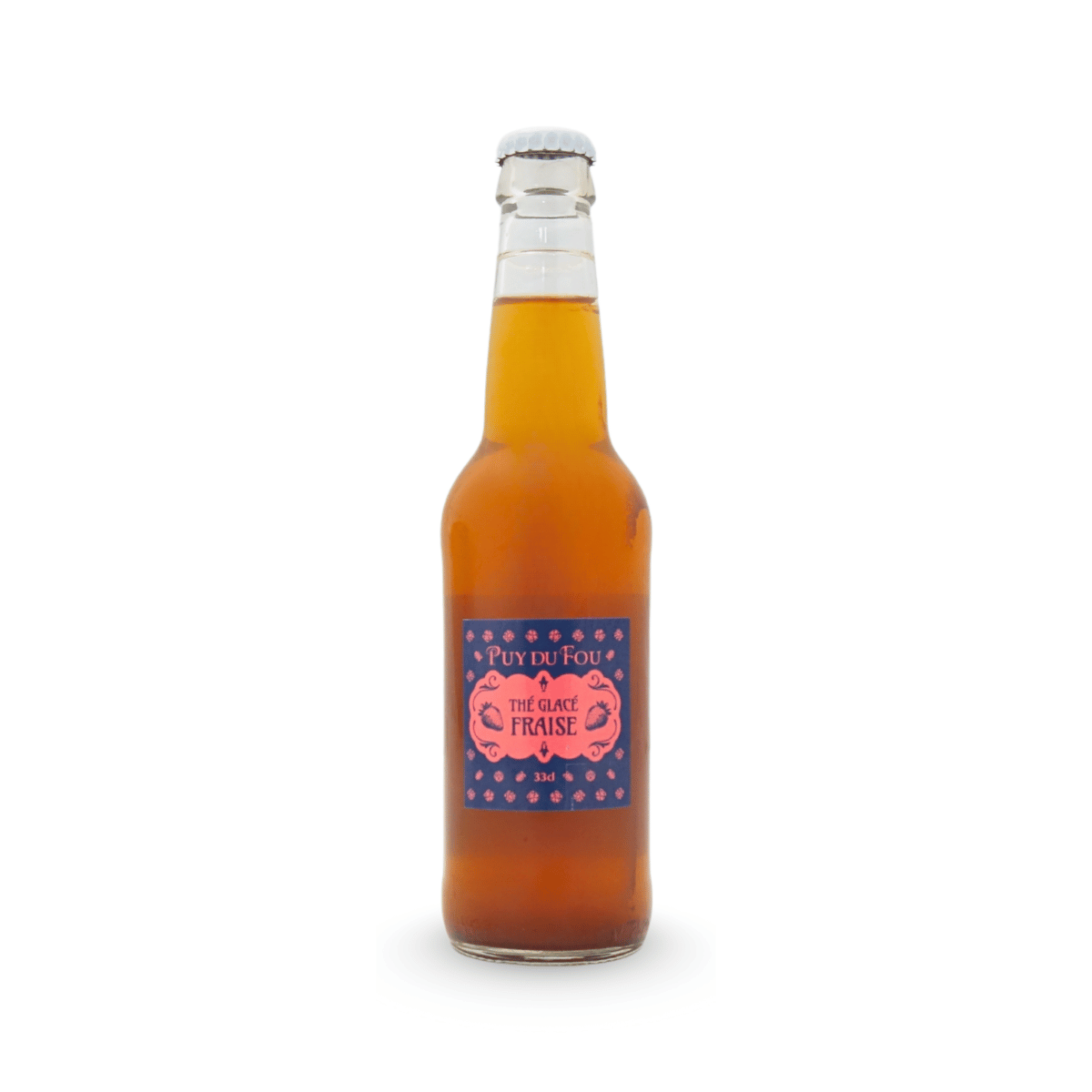 Thé glacé à la fraise - bouteille de face