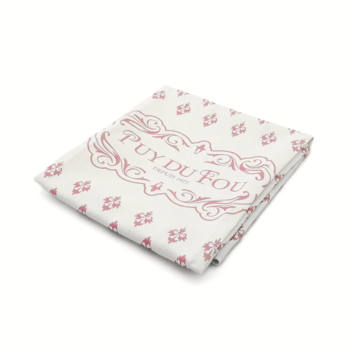 Torchon Puy du Fou 1900 rose - plié