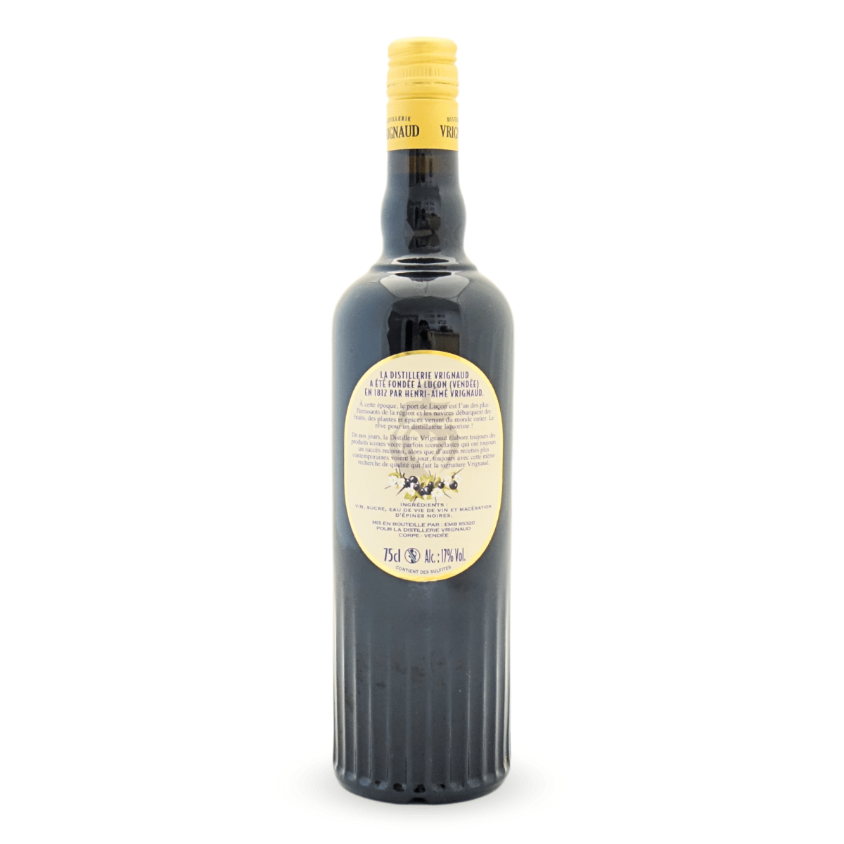 Troussepinette l'Originale Epines Noires de Noël 75cl de dos - Puy du Fou