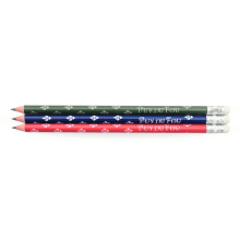 Crayons de bois Puy du Fou 1900 vert, bleu et rose
