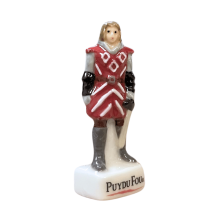 Fève Tristan en porcelaine du Puy du Fou de face
