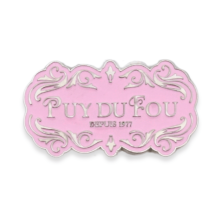 Magnet argenté Puy du Fou 1900 rose