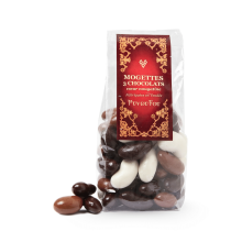 Mogettes 3 chocolats - sachet de face avec mogettes sorties