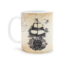 Mug beige La Pérouse - face navire