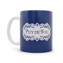 Mug mat Puy du Fou 1900 bleu - mug de face