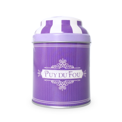 Boite de bonbons à la violette dos - Puy du Fou