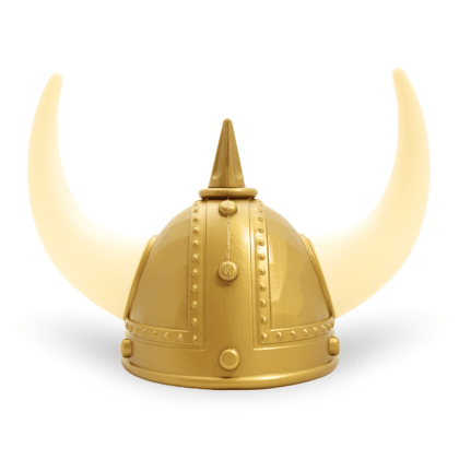 Casque doré viking adulte