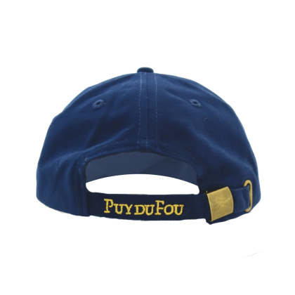 Casquette bleue marine blason - de dos
