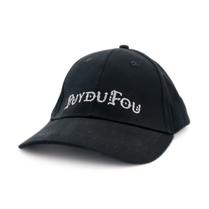 Casquette noire Puy du Fou médiéval - de biais