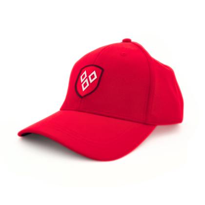 Casquette rouge patch blason