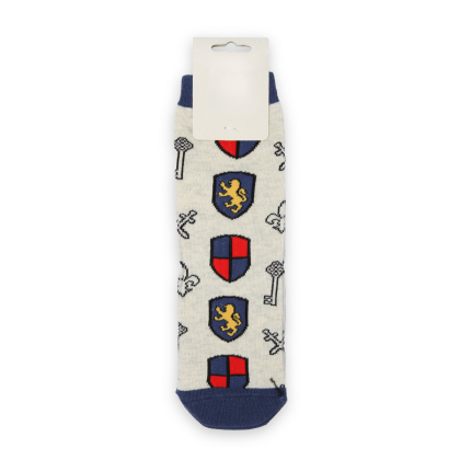 Chaussettes médiévales enfant - de face avec étiquette