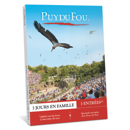Coffret cadeau Puy du Fou 3 jours en famille 1 enfant
