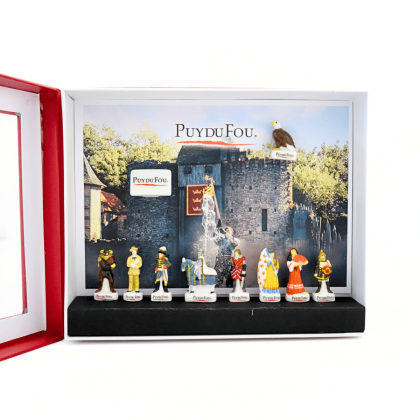 Coffret ouvert de 10 fèves - personnages du Puy du Fou