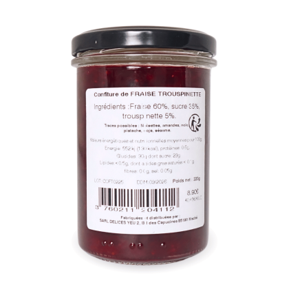 Confiture Fraise Troussepinette - image de face