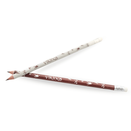 Duo de crayons de bois Vikings beige et marron