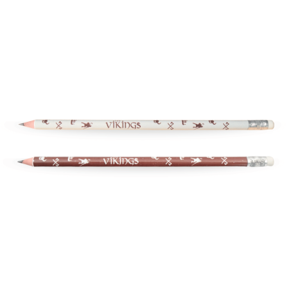 Crayons de bois Vikings beige et marron - horizontal