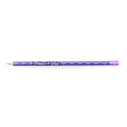 Crayon de bois Noces de Feu violet - horizontal