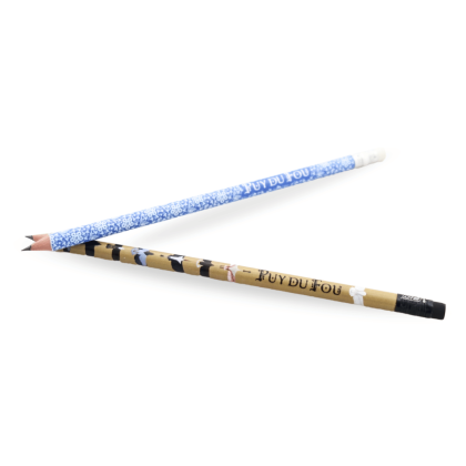 Duo de crayons de bois Bal des Oiseaux Fantômes bleu et marron