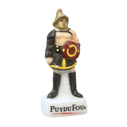 Fève Gladiateur en porcelaine du Puy du Fou de face