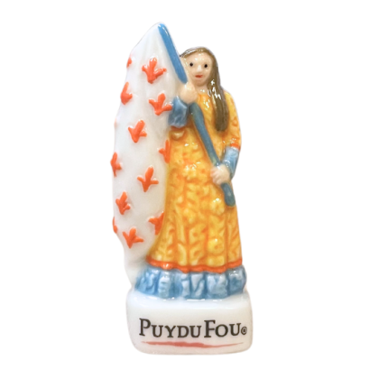 Fève Marguerite et sa lance en porcelaine Puy du Fou