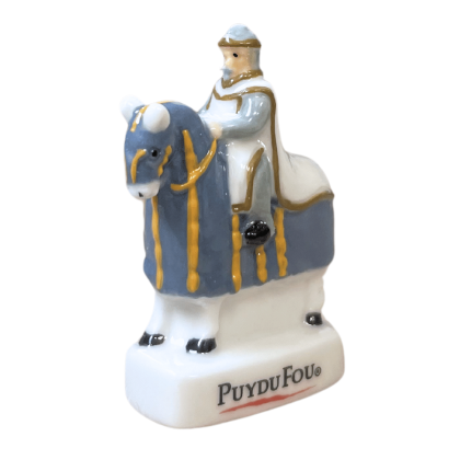Fève Roi Arthur en porcelaine du Puy du Fou de 3/4