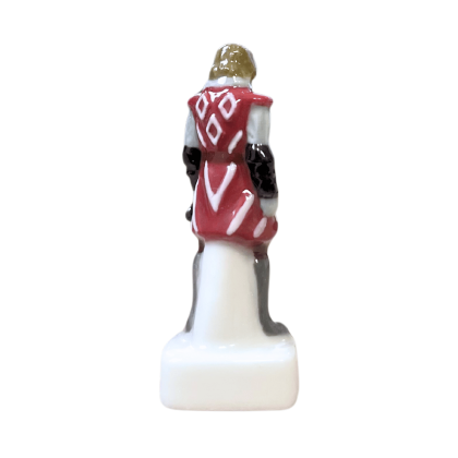 Fève Tristan en porcelaine du Puy du Fou de dos