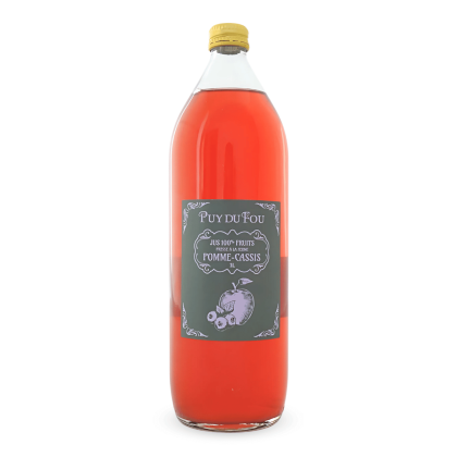 Jus de pomme-cassis - bouteille de face