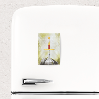 Magnet rectangle Epée du Roi Arthur - sur frigo