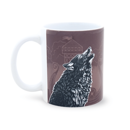 Mug loup marron - face loup
