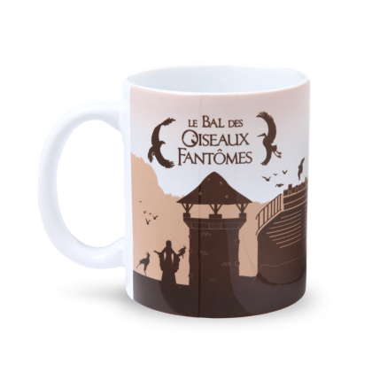 Mug marron Le Bal des Oiseaux Fantômes - mug de face