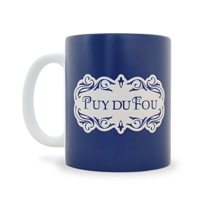 Mug mat Puy du Fou 1900 bleu - mug de face