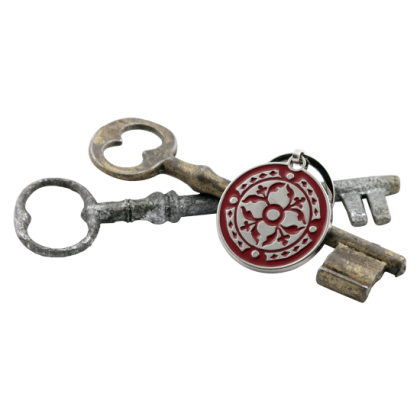 Porte-clés bouclier viking rouge