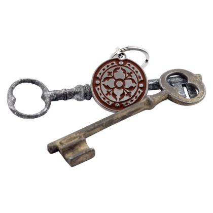 Porte-clé bouclier viking rouge