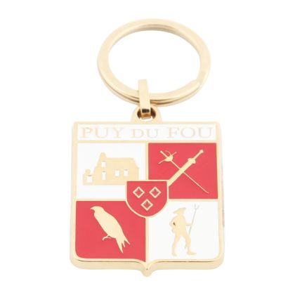 Porte cles armoiries puy du fou rouge