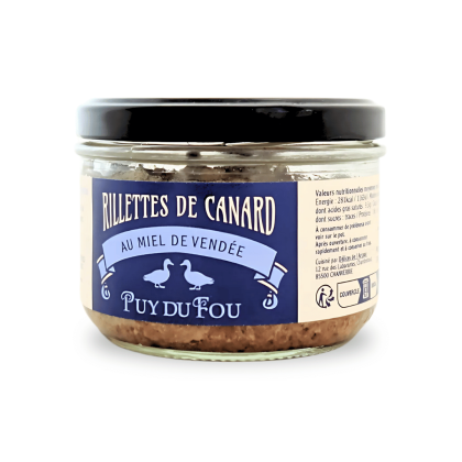 Rillettes de canard au miel de Vendée - produit de face 3/4