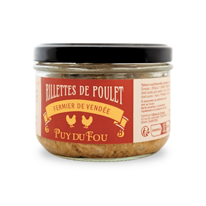 Rillettes de poulet fermier de Vendée - produit de face 3/4