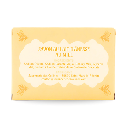 Savon au lait d'ânesse au miel - boite de dos