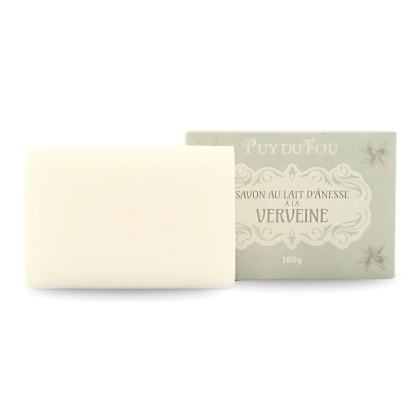 Savon au lait d'ânesse et à la verveine - boite + savon sorti