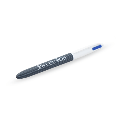 Stylo 4 couleurs bois médiéval