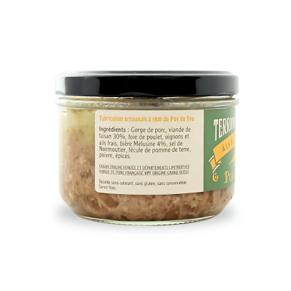 Terrine de Faisan à la bière Mélusine - produit de profil (ingrédients)