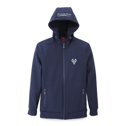 Veste softshell bleue marine pour femme - de face
