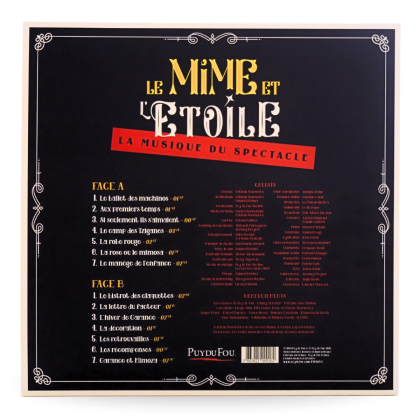Vinyle musiques Le Mime et l'Etoile - verso