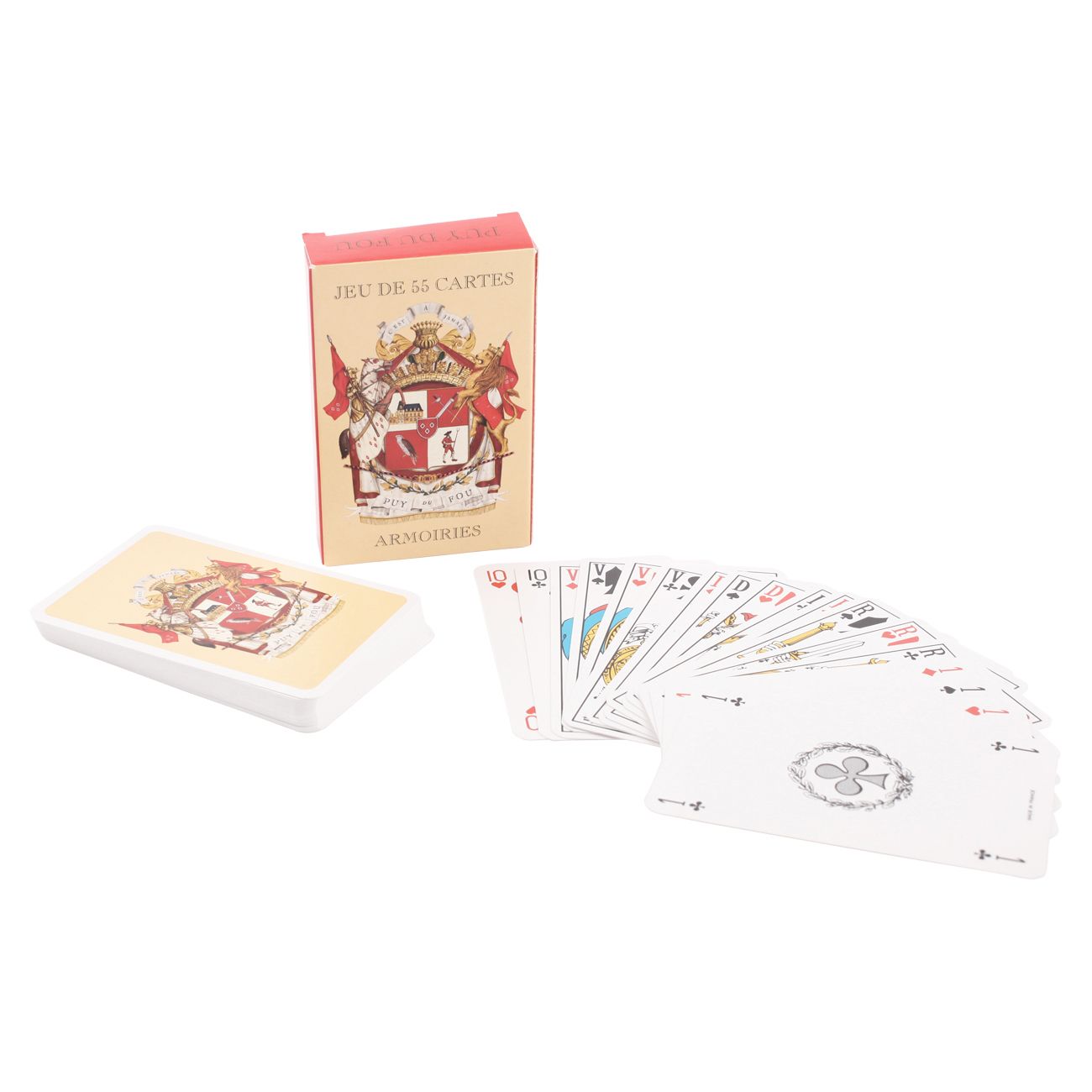 Jeu de cartes Armoiries Puy du Fou ouvert