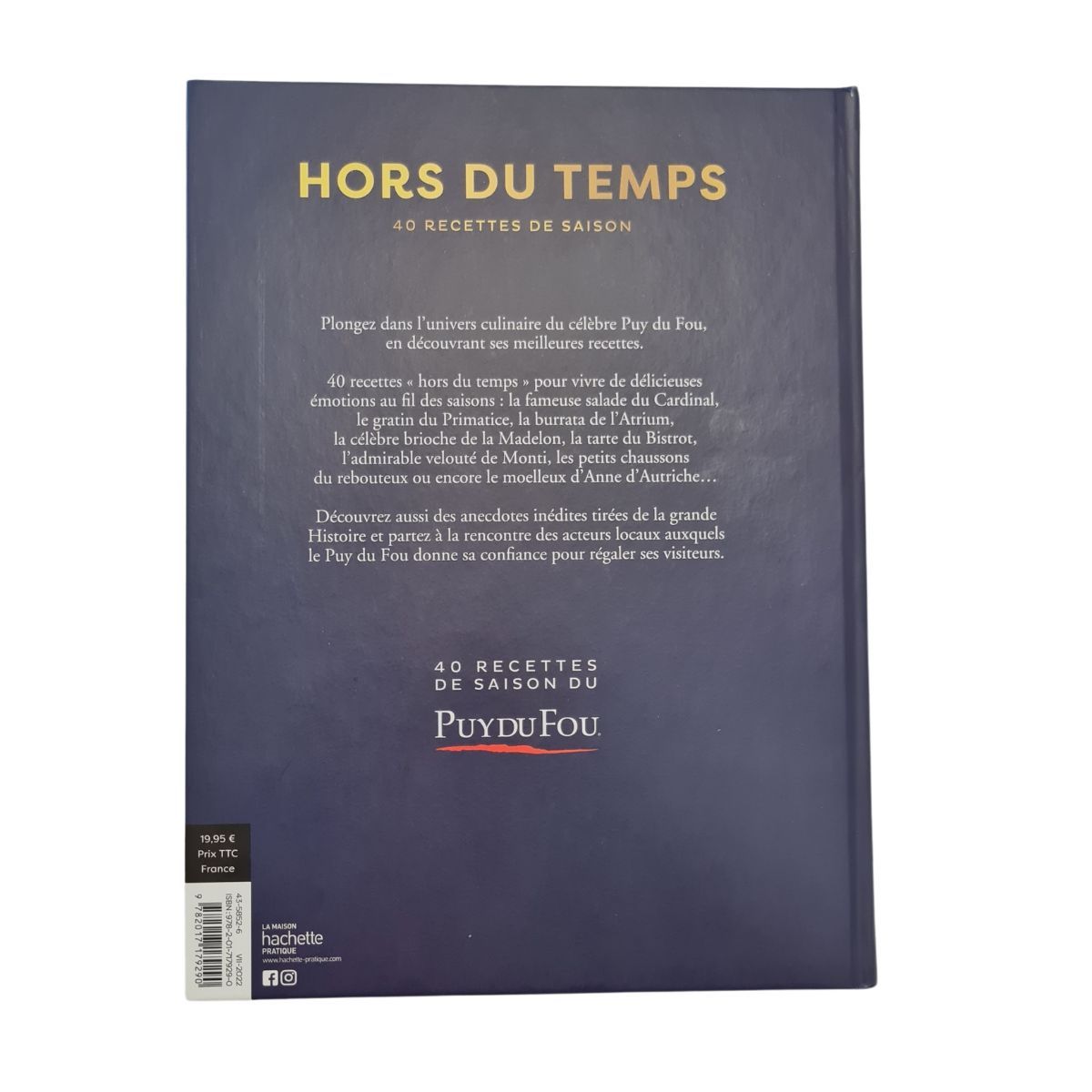 Hors du Temps : 40 recettes de saison Puy du Fou