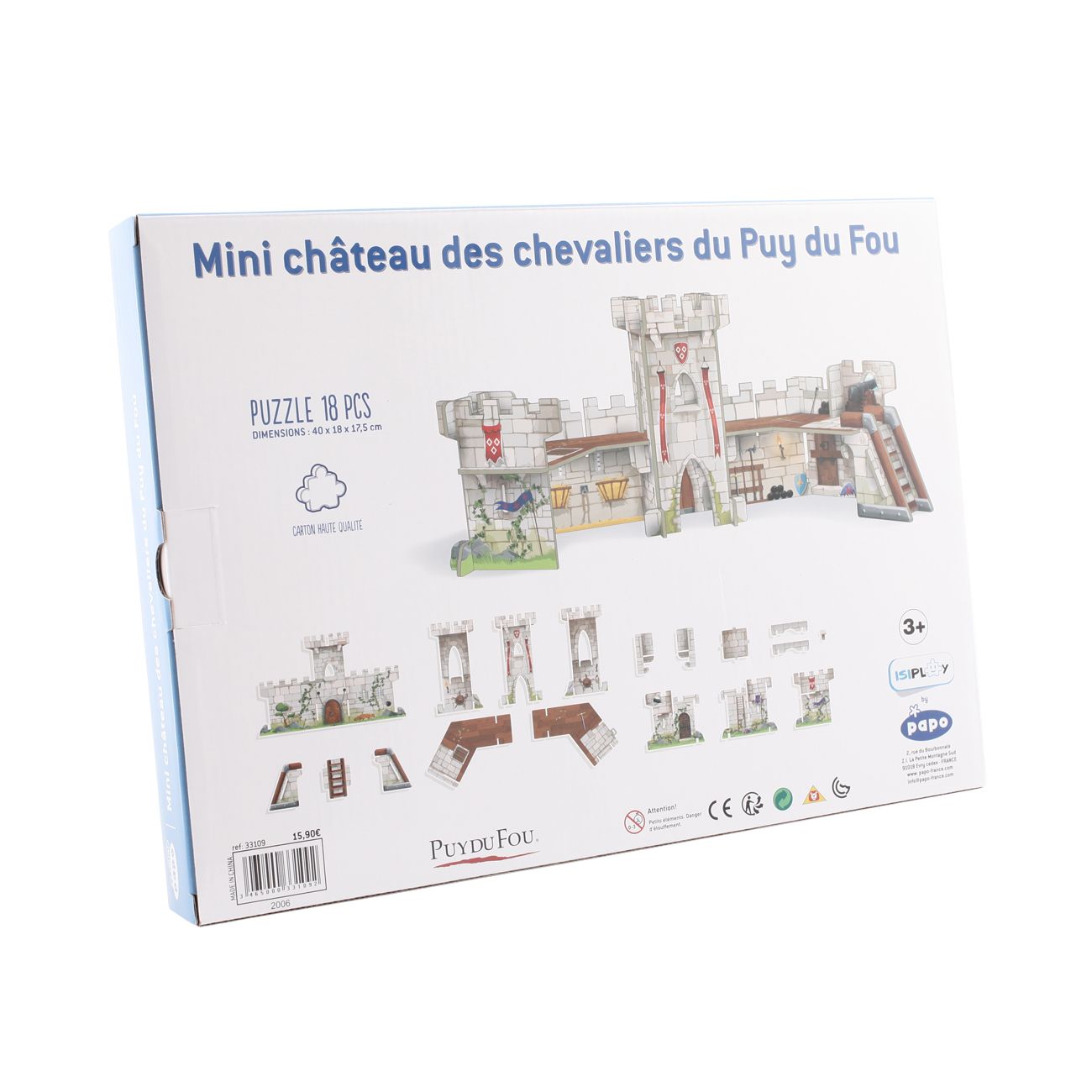 Dos boite mini-chateau Puy du Fou